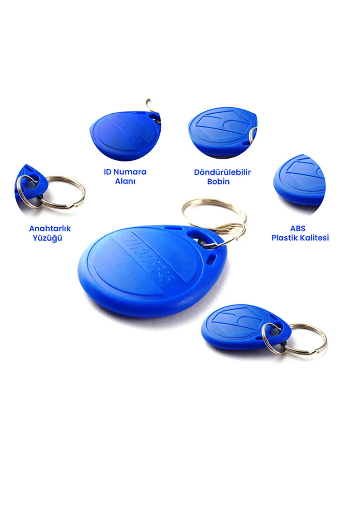 SARKEY SR-600 H RFID Proximity Anahtarlık 125 KHz Kopyalanamaz Geçiş Kontrol Keyfob (3/13)
