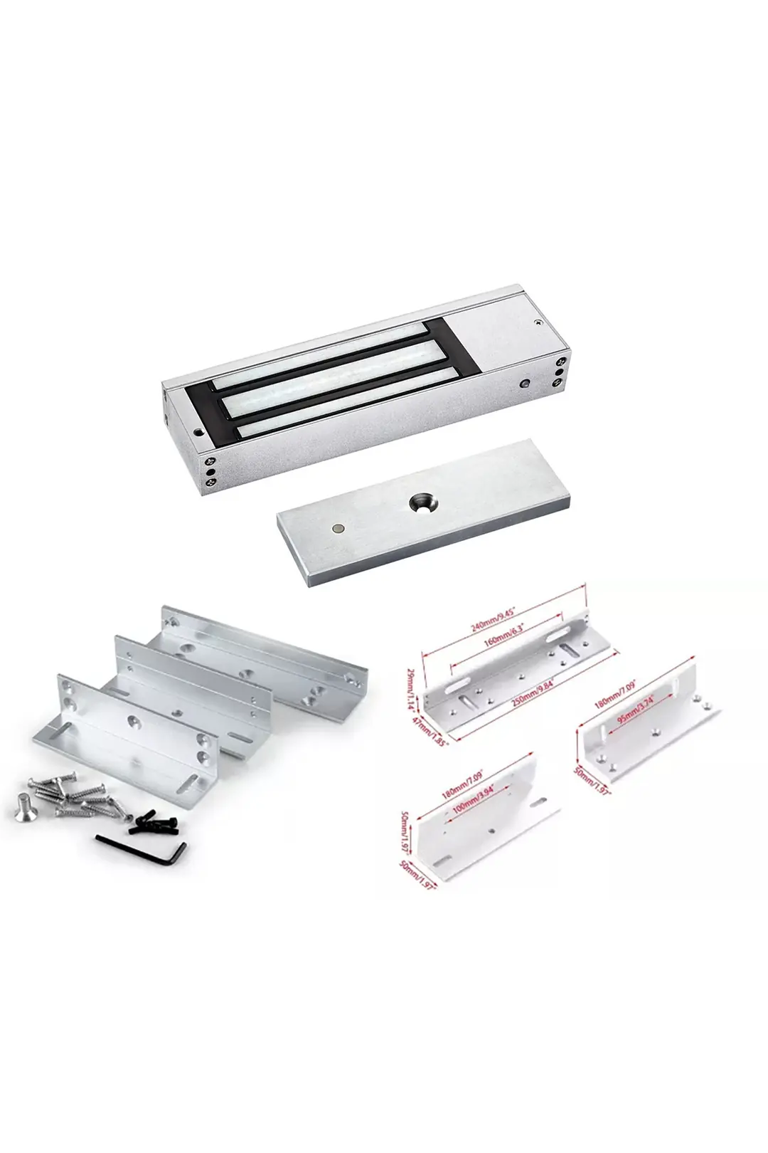 Sarkey SR-500 500 Kg Manyetik Kilit 12V/24V Elektromanyetik Kapı Kilidi (2/8)