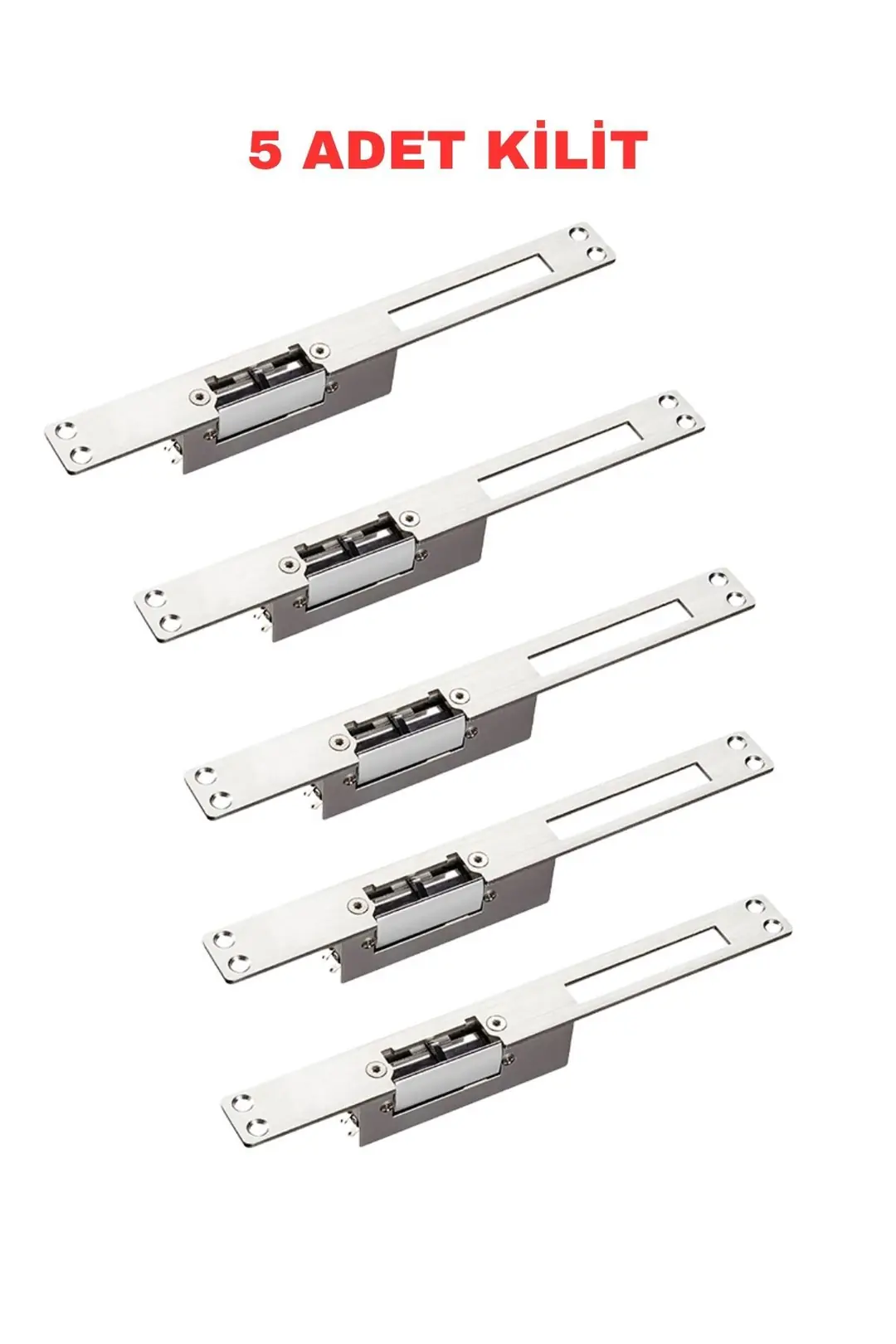 Sarkey SR-550 NO Elektrikli Basmalı Kilit Fail Secure 12V DC 280 Kg Ahşap Metal PVC Kapı Uyumlu (10/11)
