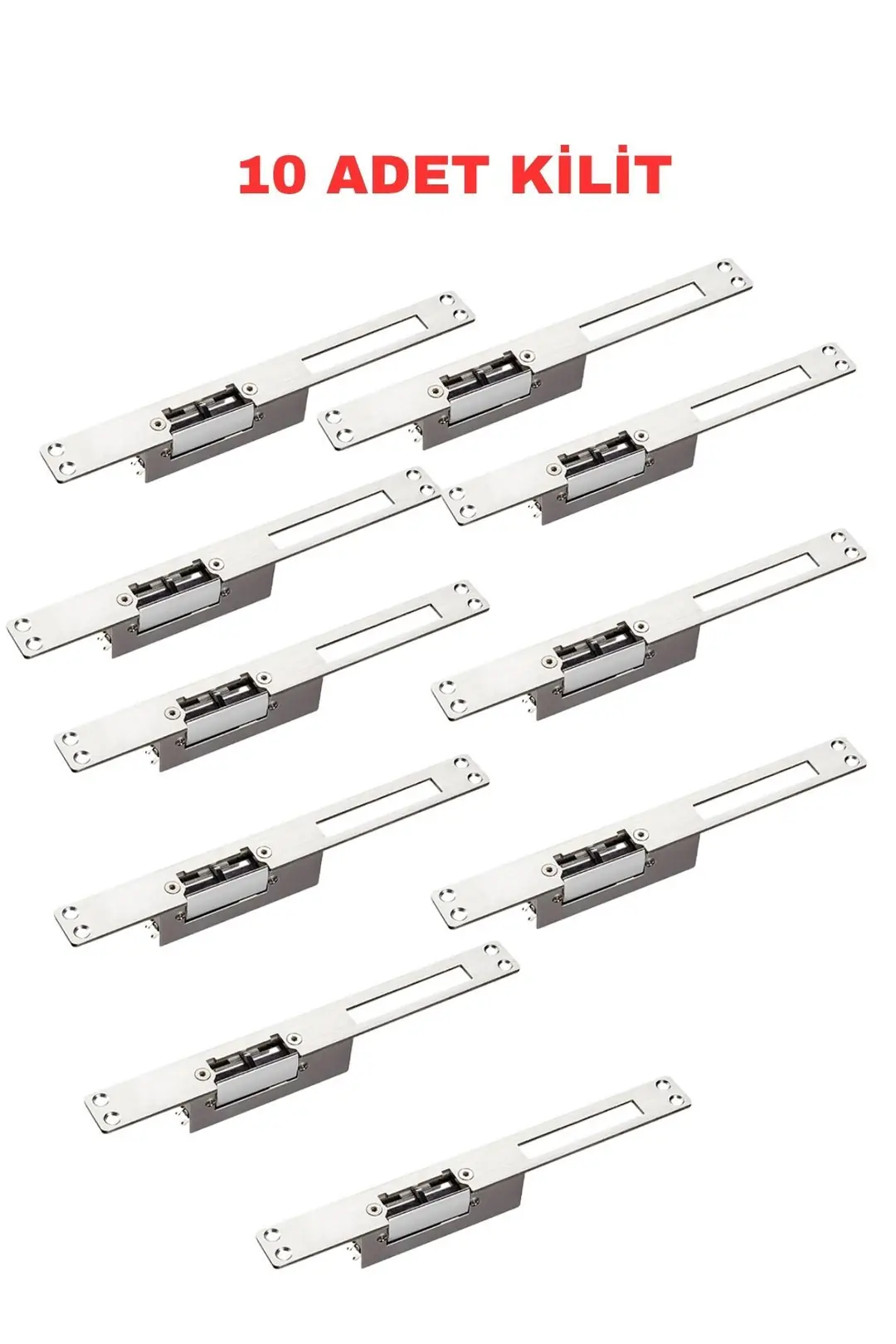 Sarkey SR-550 NO Elektrikli Basmalı Kilit Fail Secure 12V DC 280 Kg Ahşap Metal PVC Kapı Uyumlu (11/11)