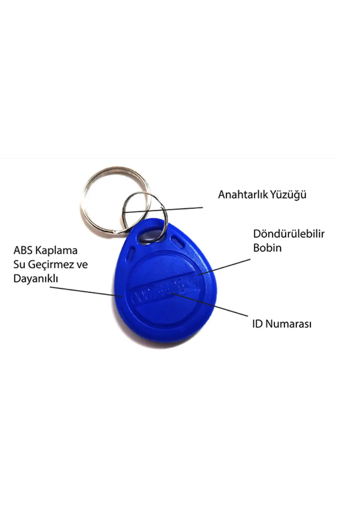 SARKEY SR-600 H RFID Proximity Anahtarlık 125 KHz Kopyalanamaz Geçiş Kontrol Keyfob (4/13)