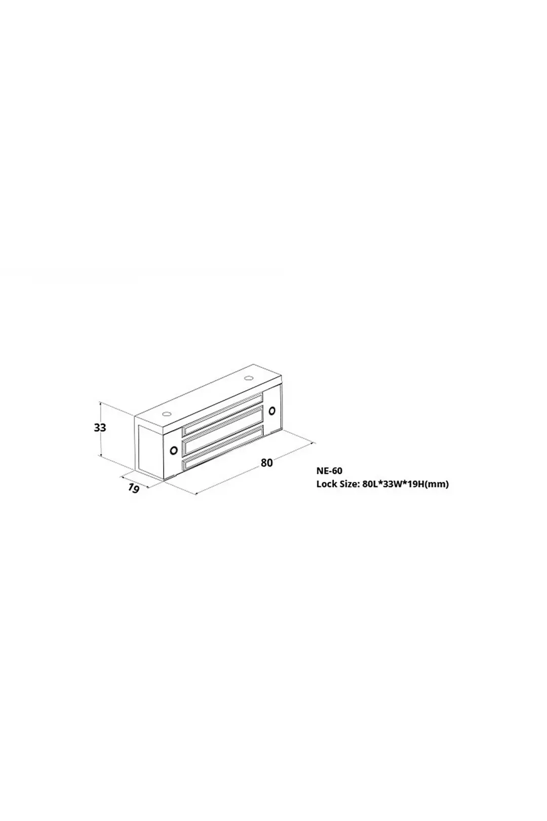 Sarkey SR-60 60 Kg Manyetik Kilit, 12V/24V DC Elektromanyetik Dolap ve Vitrin Kilidi (3/8)