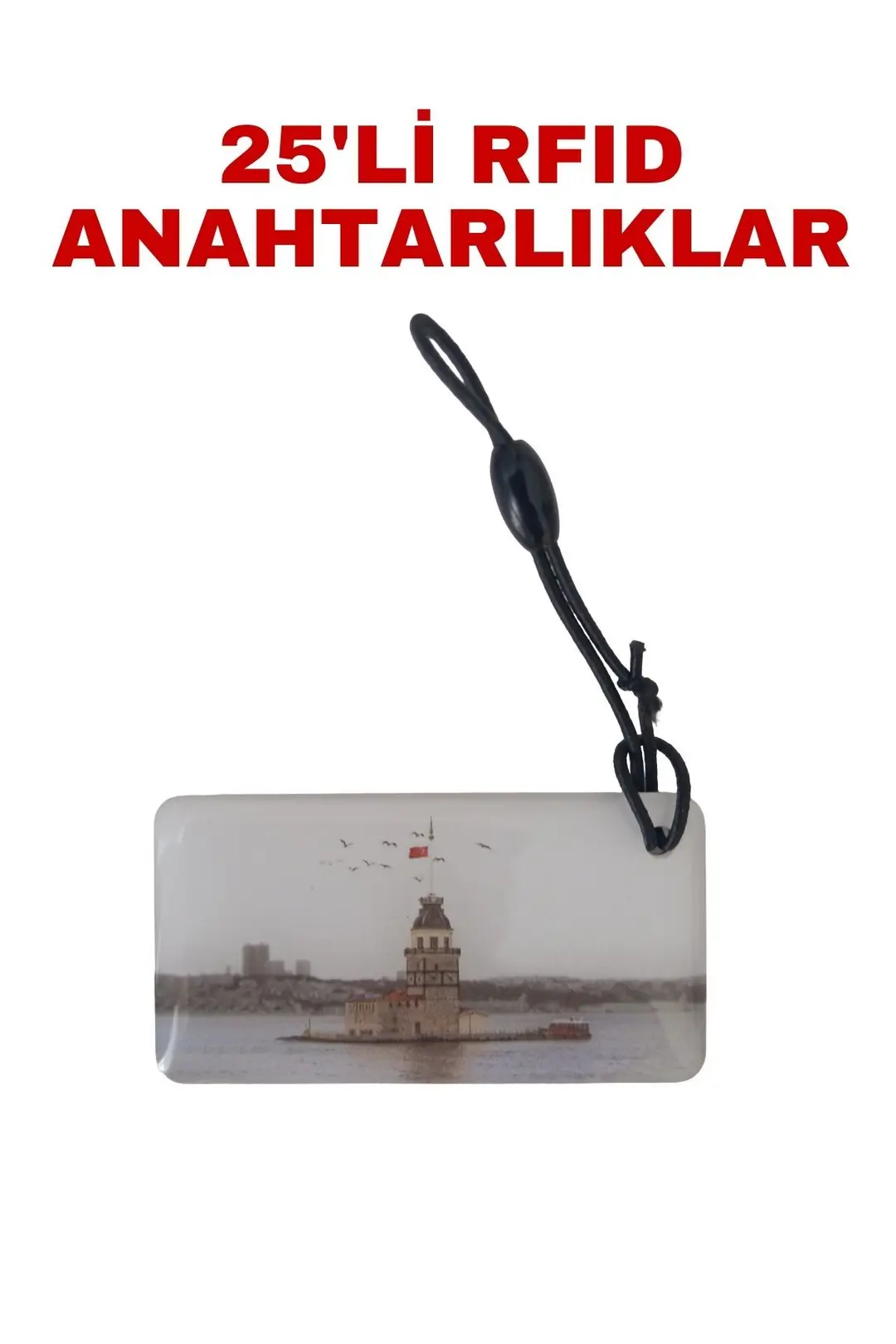 SARKEY SR-604 K Yazılabilir ve Kopyalanabilir RFID Proximity Anahtarlık 125 KHz Kız Kulesi Tasarımlı Keyfob (1/8)