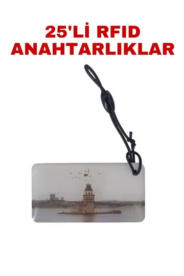 SR-604 K Yazılabilir ve Kopyalanabilir RFID Proximity Anahtarlık 125 KHz Kız Kulesi Tasarımlı Keyfob