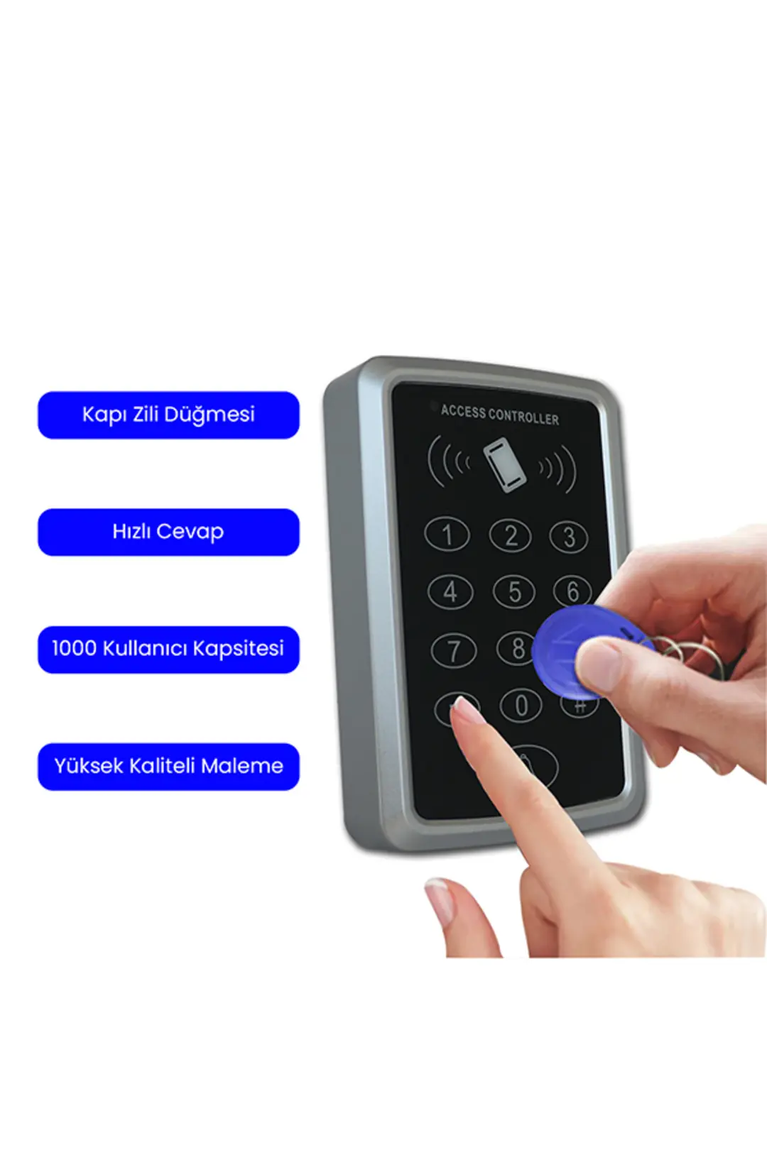 SARKEY SR-204 EM Max Kartlı ve Şifreli Geçiş Sistemi Proximity RFID Kart Okuyucu 125 KHz 12/24V AC/DC (2/11)