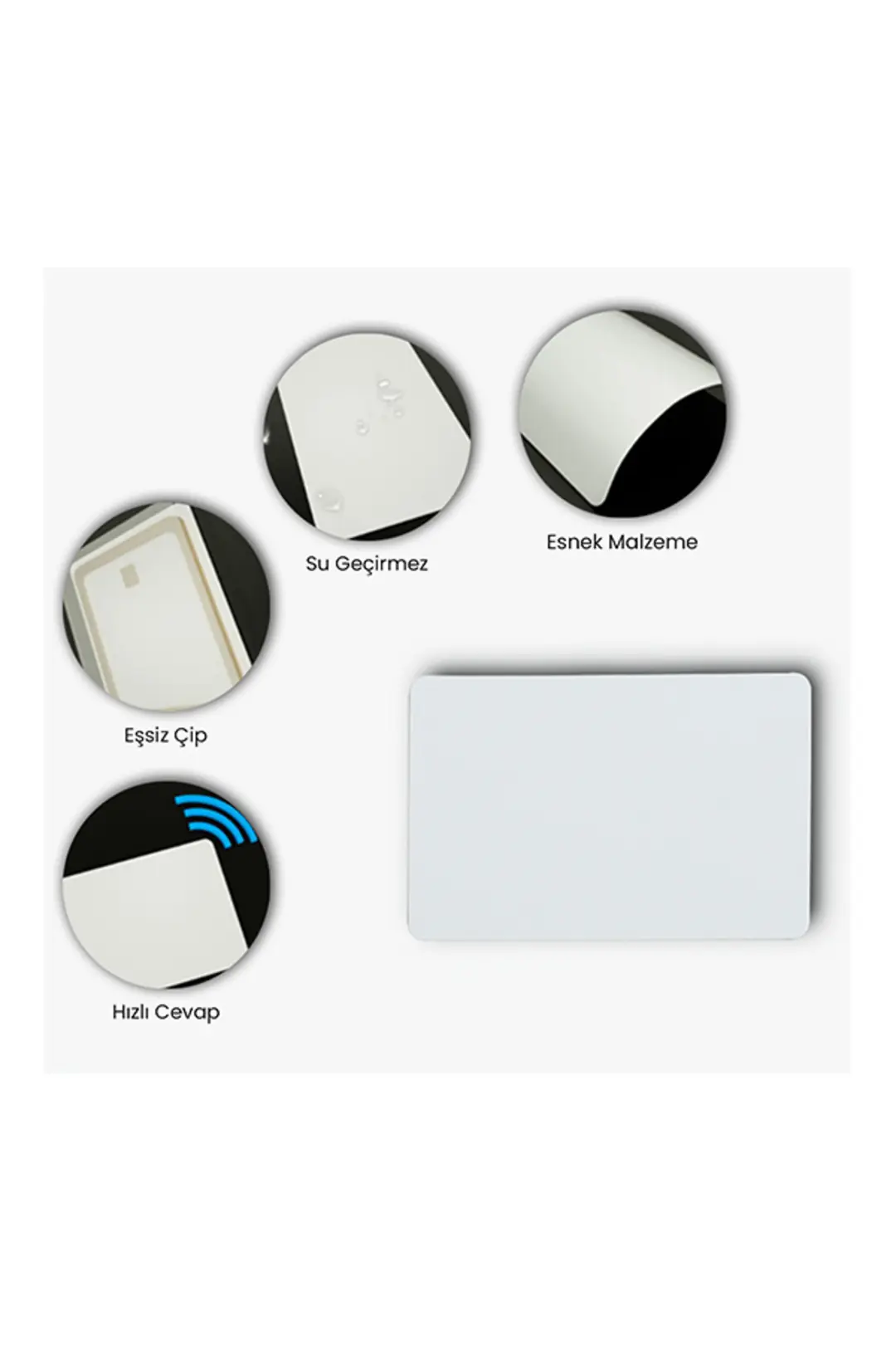 SARKEY SR-621 Mifare Kart 13.56 MHz 1K RFID PVC Geçiş Kontrol Kartı Baskıya Uygun (8/13)