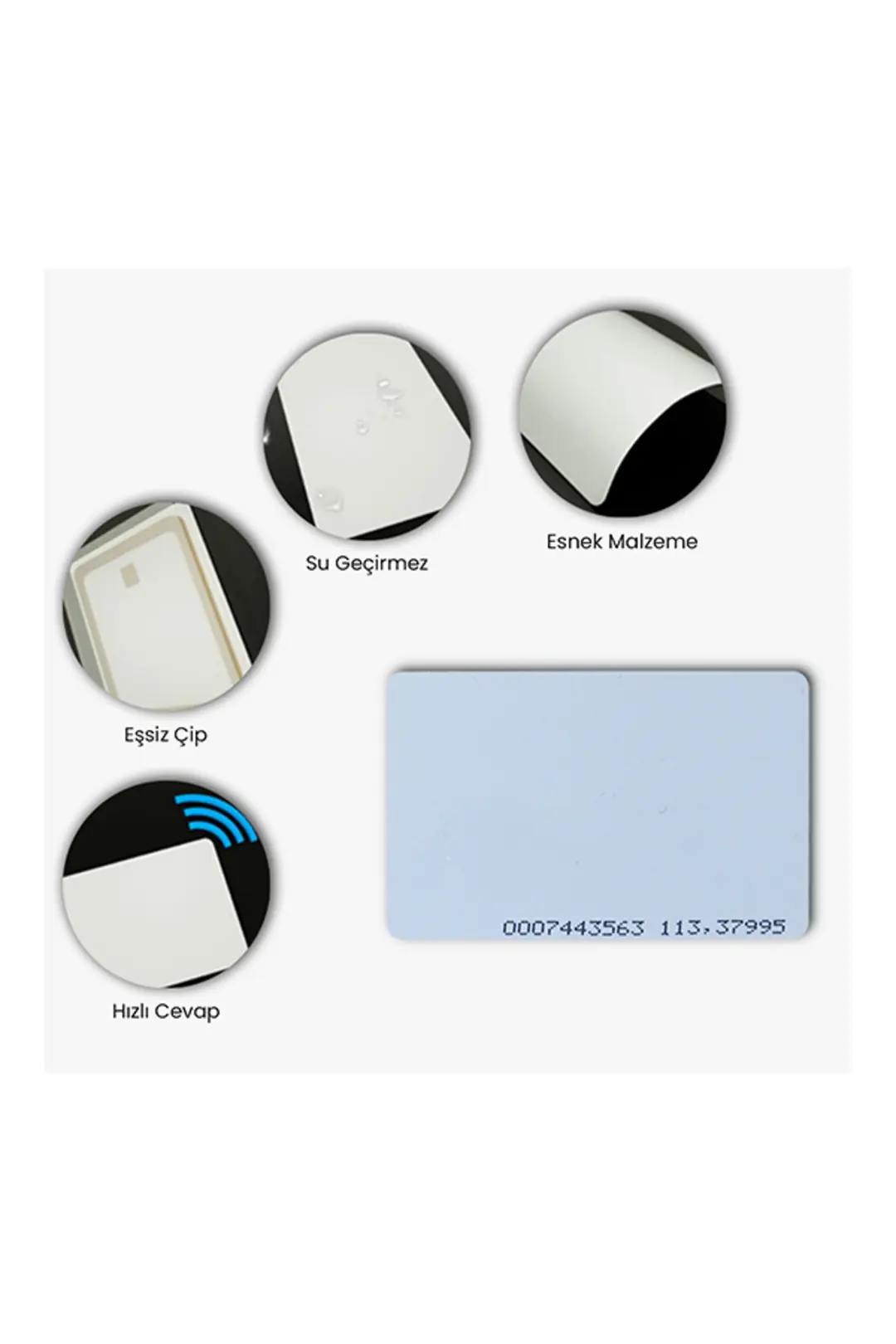 SARKEY SR-620 ISO RFID Proximity Kart 125 KHz PVC Geçiş Kontrol Kartı Numaralı Mango (5/13)