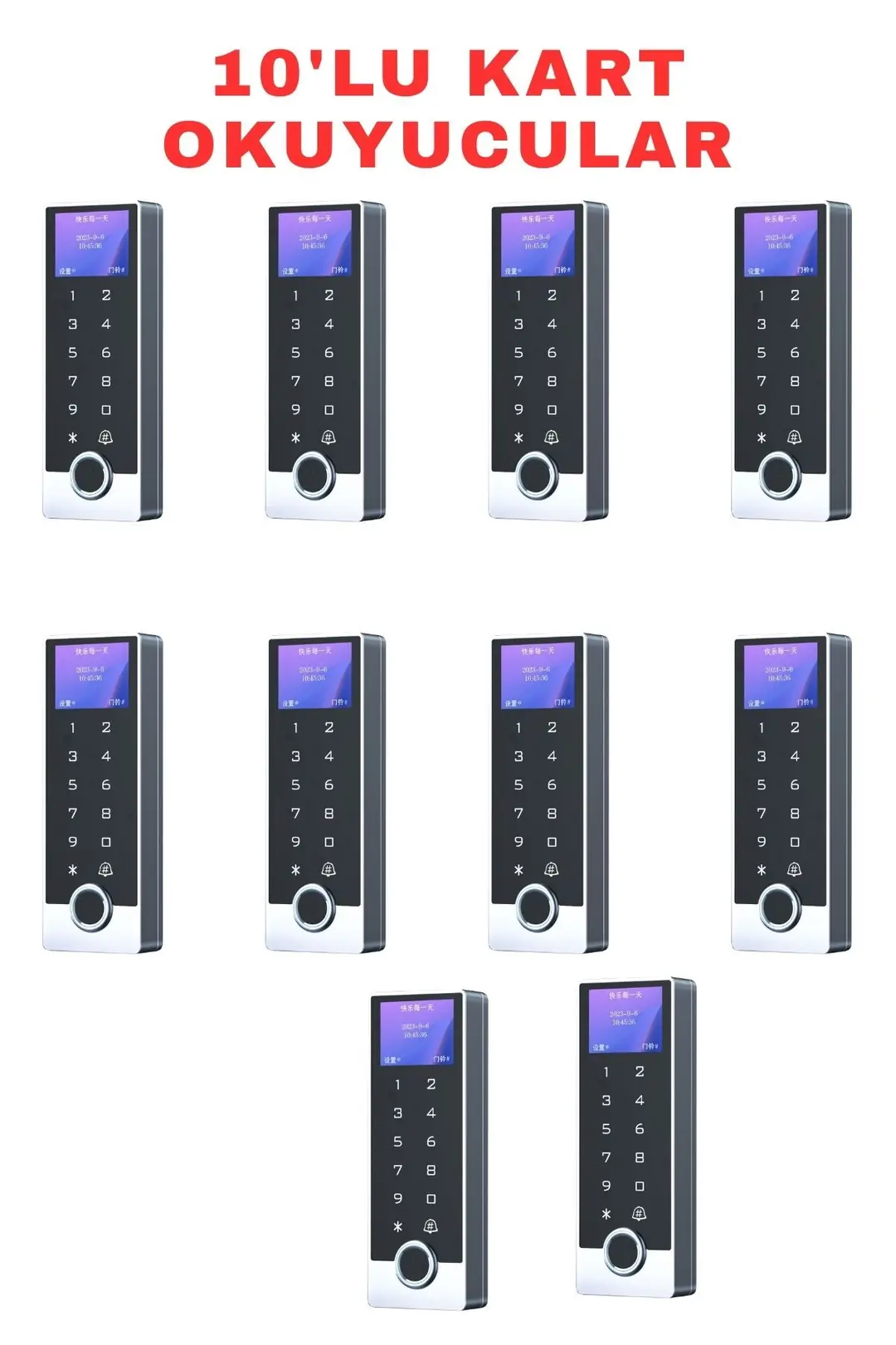Sarkey SR-213 LCD EM Parmak İzi Kart Şifre Okuyucu LCD Ekranlı Metal Kasa 125 KHz (11/11)