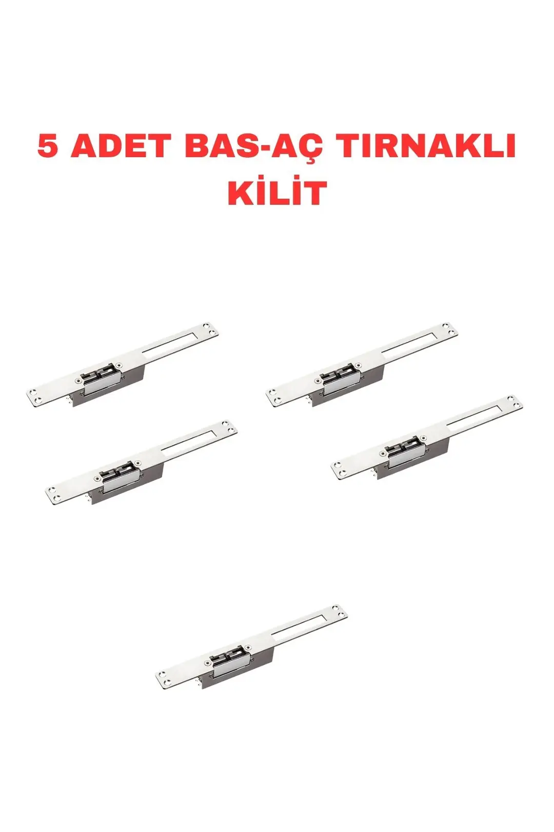 Sarkey SR-550 NC Elektrikli Basmalı Kapı Kilidi Fail Safe 12V DC 280 Kg Tutma Kuvveti Ahşap Metal PVC Kapı Uyumlu (10/11)