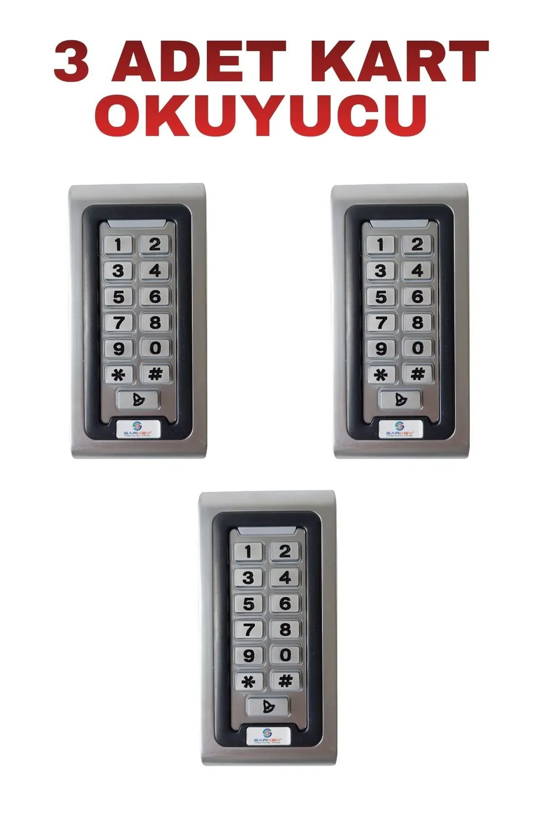 SARKEY SR-200 EM Metal Kasa Kartlı ve Şifreli Geçiş Sistemi RFID Proximity Kart Okuyucu 125 KHz IP68 (8/10)