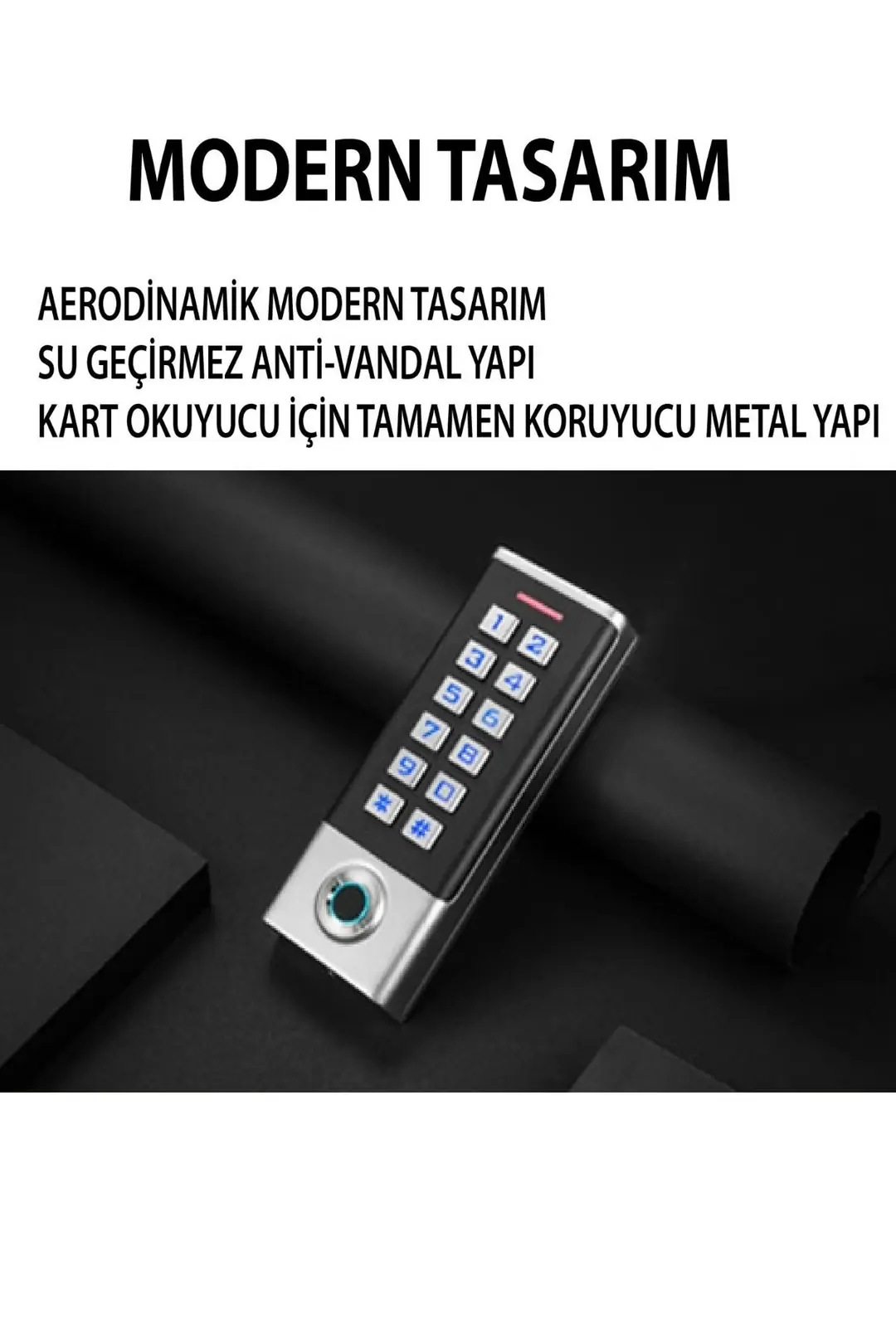Sarkey SR-211 EM Parmak İzi Kart Şifre Okuyucu 10000 Kullanıcı Biyometrik Geçiş Kontrol Cihazı 125 KHz (4/9)