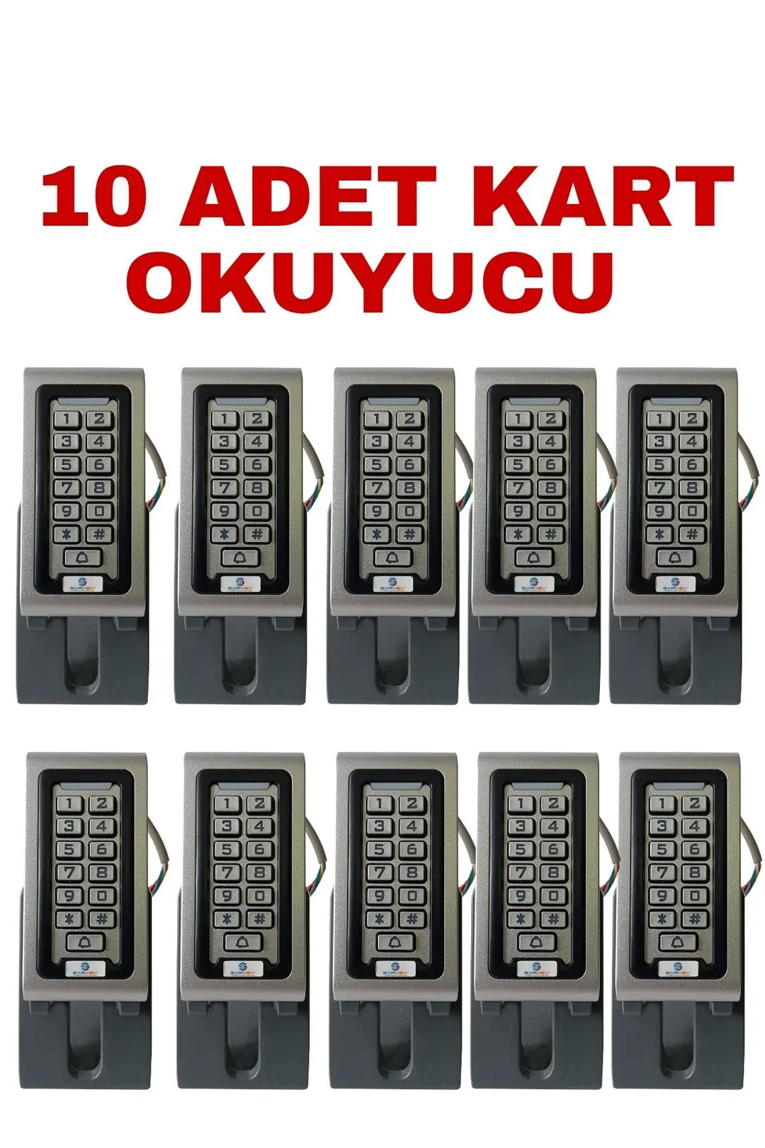 SARKEY SR-200 EM-W IP68 Su Geçirmez Kartlı ve Şifreli Geçiş Sistemi RFID Proximity Kart Okuyucu 125 KHz (10/10)