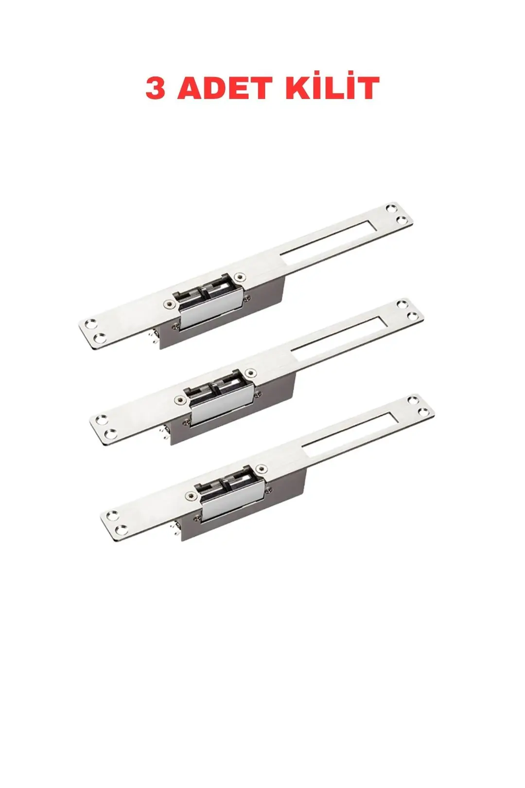 Sarkey SR-550 NO Elektrikli Basmalı Kilit Fail Secure 12V DC 280 Kg Ahşap Metal PVC Kapı Uyumlu (9/11)
