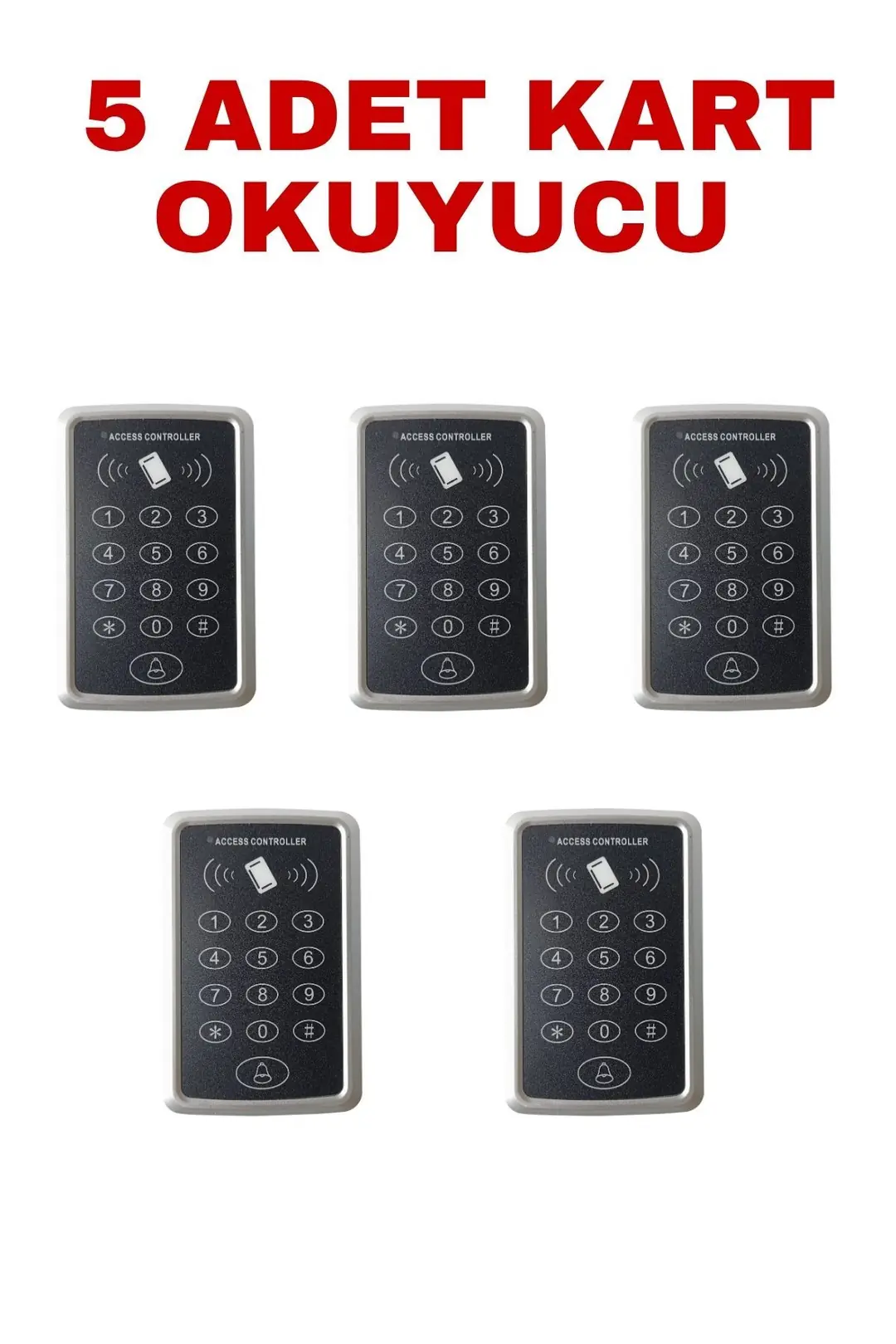SARKEY SR-204 EM Max Kartlı ve Şifreli Geçiş Sistemi Proximity RFID Kart Okuyucu 125 KHz 12/24V AC/DC (10/11)