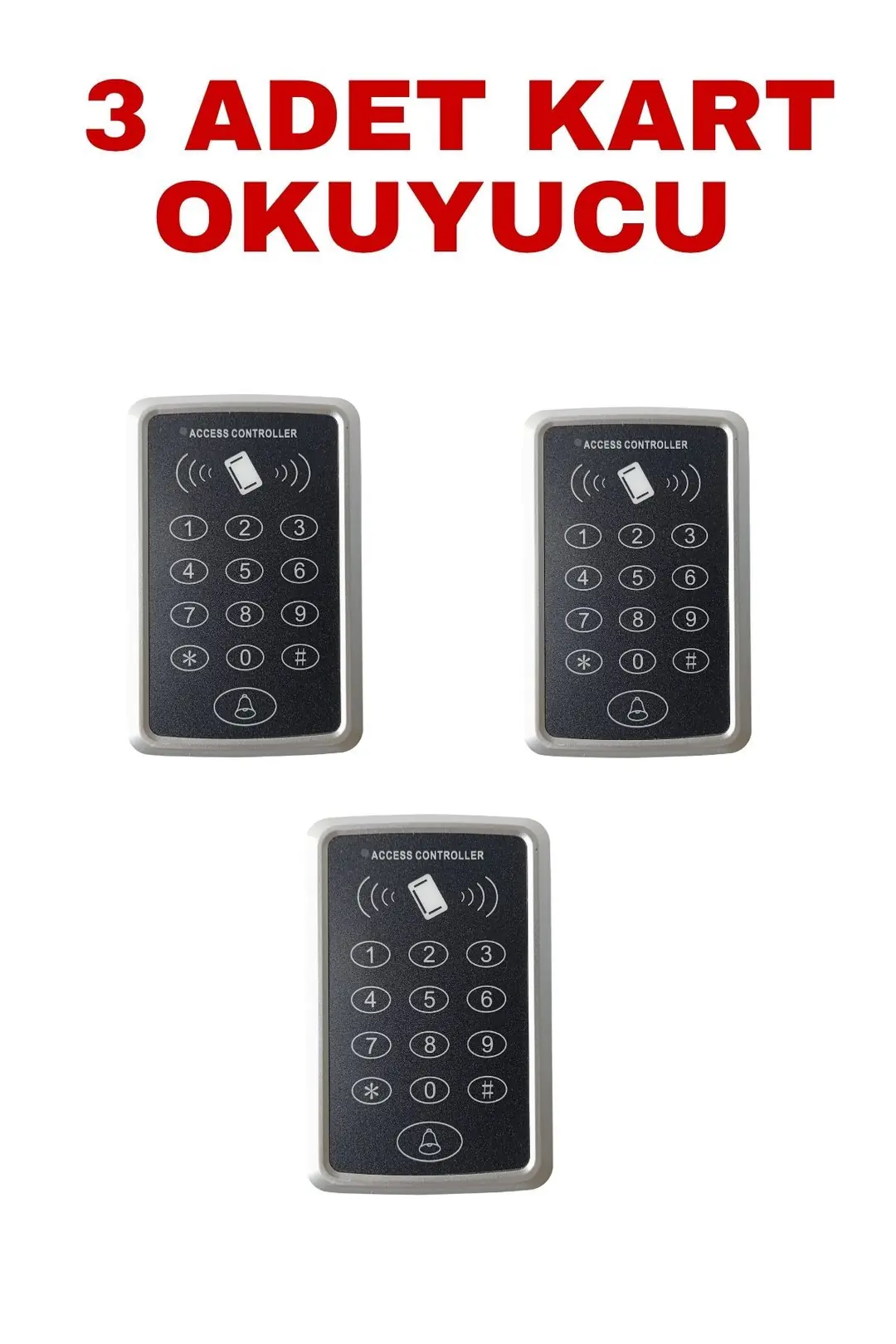 SARKEY SR-204 EM Max Kartlı ve Şifreli Geçiş Sistemi Proximity RFID Kart Okuyucu 125 KHz 12/24V AC/DC (9/11)