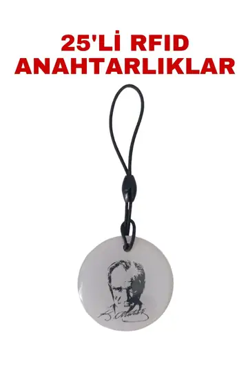 SR-604 A Yazılabilir ve Kopyalanabilir RFID Proximity Anahtarlık 125 KHz Atatürk Tasarımlı Keyfob