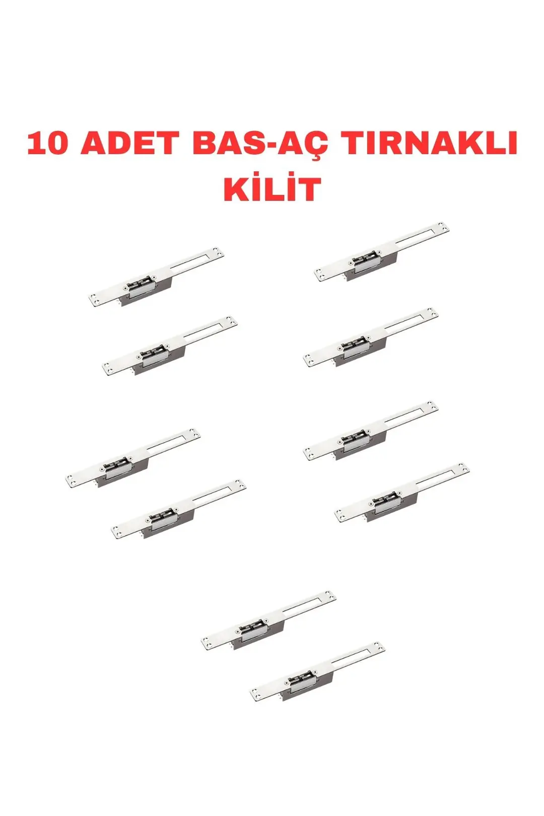Sarkey SR-550 NC Elektrikli Basmalı Kapı Kilidi Fail Safe 12V DC 280 Kg Tutma Kuvveti Ahşap Metal PVC Kapı Uyumlu (11/11)